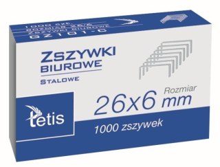 Zszywki biurowe 26/6 1000szt. GZ101-C