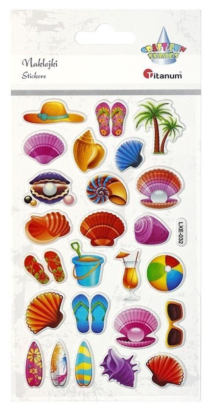 Naklejki wypukłe lato, plaża 25szt Naklejki wypukłe lato, plaża 25szt