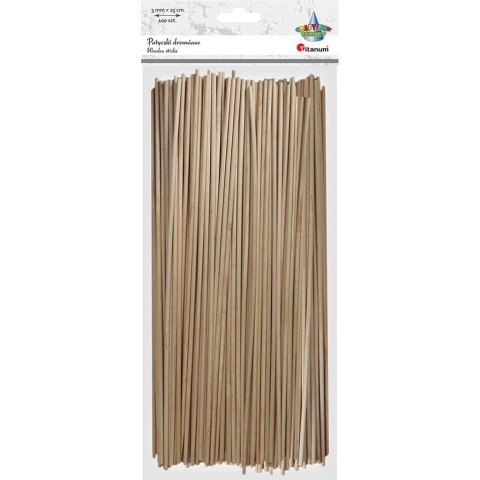 Drewniane patyczki ogkrągłe 3x250mm 100szt Drewniane patyczki ogkrągłe 3x250mm 100szt