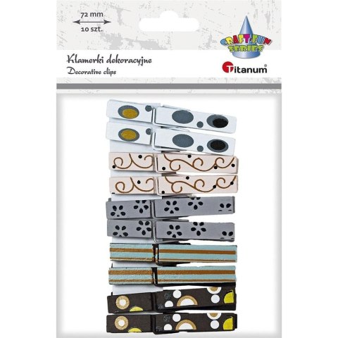 Klamerki drewniane mix 10szt Klamerki drewniane mix 10szt