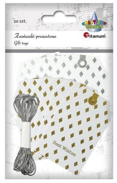 Zawieszki prezentowe 70x45mm mix 20szt Zawieszki prezentowe 70x45mm mix 20szt