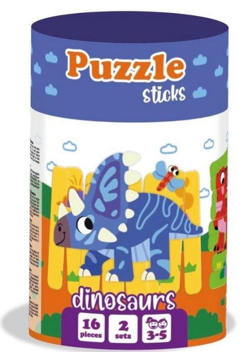 Puzzle sticks. Dinozaury