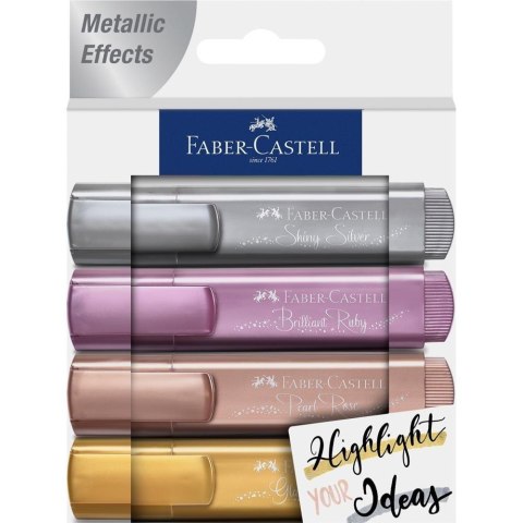 Zakreślacz metaliczny 4 kolory FABER CASTELL