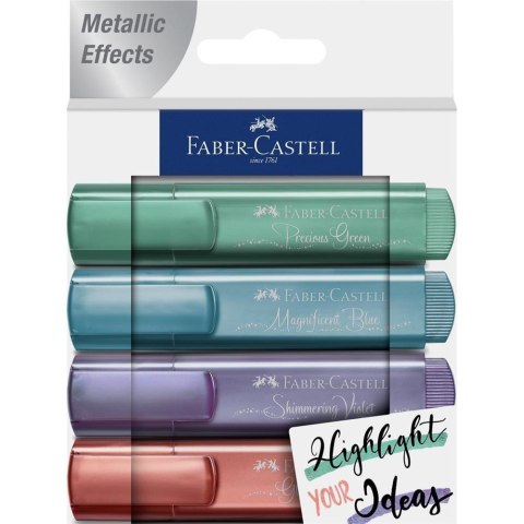 Zakreślacz metaliczny 4 kolory FABER CASTELL