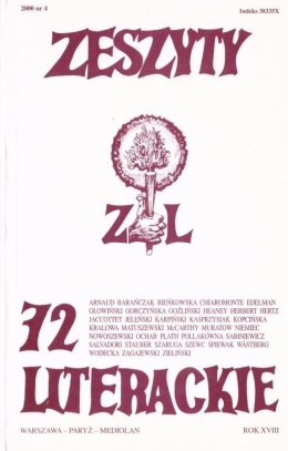 Zeszyty literackie 72 4/2000
