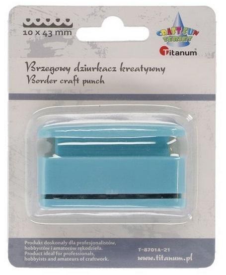 Dziurkacz z motywem Falbanka serca 10x43mm Dziurkacz z motywem Falbanka serca 10x43mm