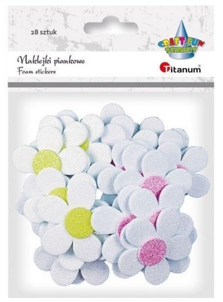 Naklejki piankowe 3D kwiaty 48/42mm mix 28szt Naklejki piankowe 3D kwiaty 48/42mm mix 28szt