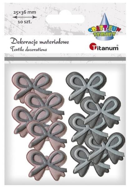 Ozdoba materiałowa kokardki 35x27mm mix 10szt Ozdoba materiałowa kokardki 35x27mm mix 10szt