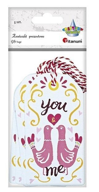 Zawieszki prezentowe gołębie you&me 5szt Zawieszki prezentowe gołębie you&me 5szt