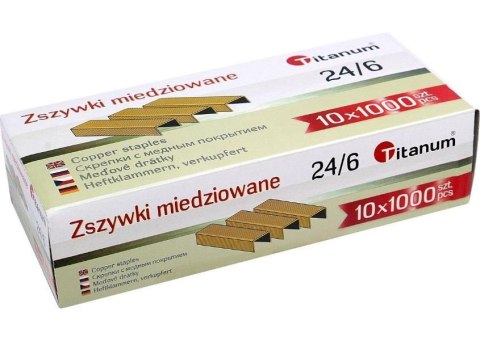 Zszywki miedziowane 24/6 1000szt.