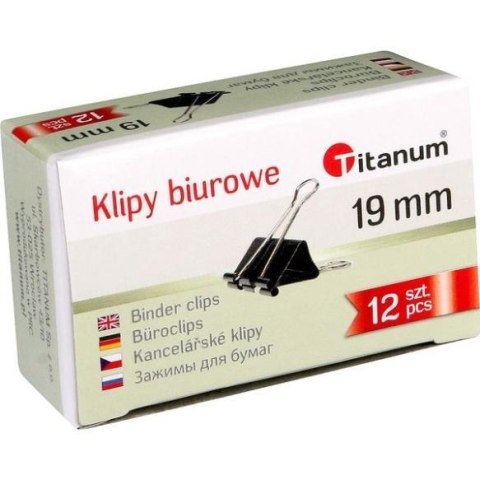 Klipy biurowe 19mm 12szt