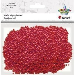 Kulki styropianowe 8g czerwone mix 4-6mm