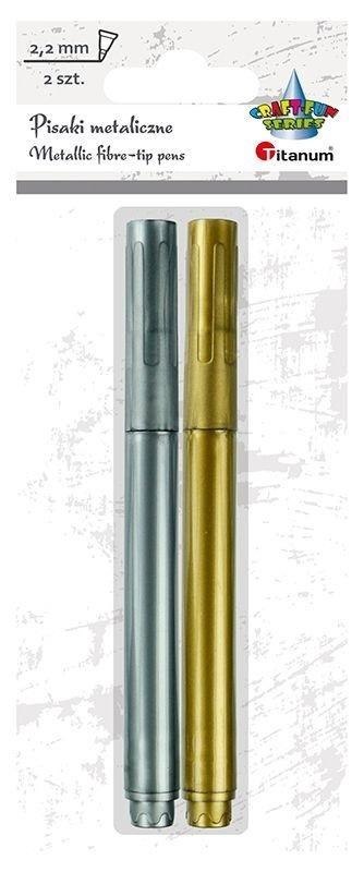 Pisak metaliczny złoty + srebrny Pisak metaliczny złoty + srebrny