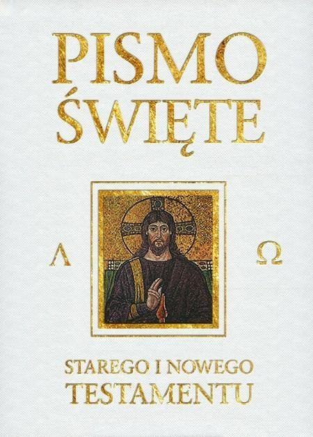 Pismo Święte ST i NT białe ze złoceniem