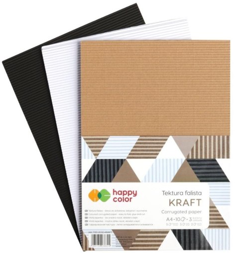 Tektura falista A4/10K mix Kraft HAPPY COLOR