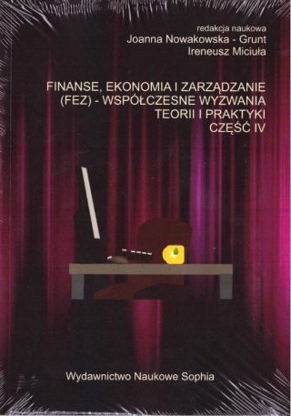 Finanse, ekonomia i zarządzanie (FEZ).. cz.4