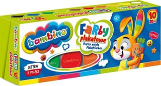 Farby plakatowe 10 kolorów 20ml BAMBINO