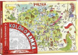 Kolororamka. Mapa Polski