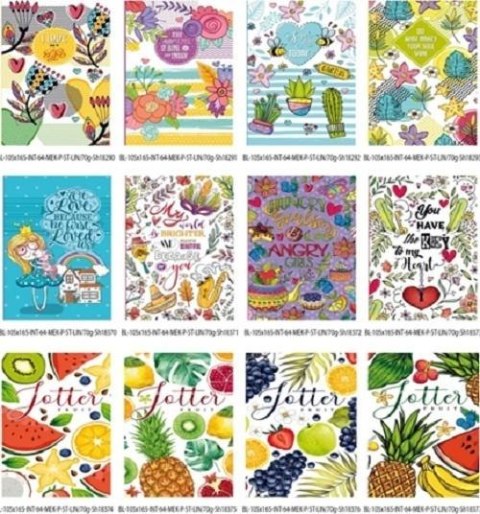 Notatnik ozdobny 105x165/64K linia FRESH Notatnik ozdobny 105x165/64K linia FRESH