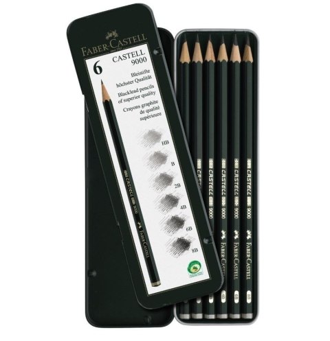 Ołówek Castell 9000 6szt FABER CASTELL