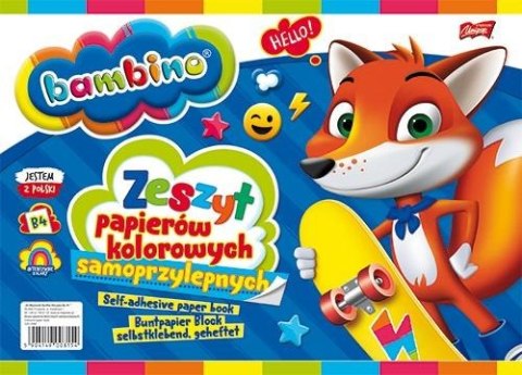 Zeszyt papierów kolorowych samoprzyl. A4 BAMBINO