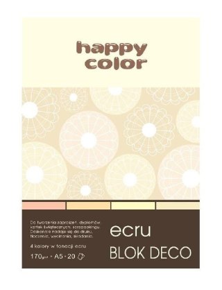 Blok A5/20K Deco Ecru 170g HAPPY COLOR