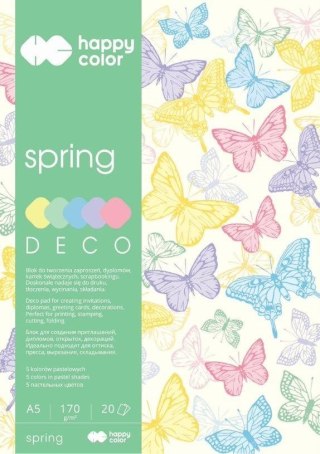 Blok A5/20K Deco Spring 170g HAPPY COLOR