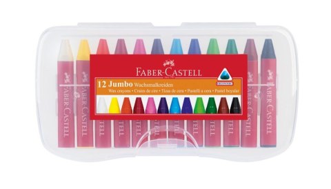 Kredki Jumbo świecowe 12 kol kasetka FABER CASTELL