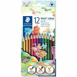 Kredki trójkątne Noris Colour 12 kolorów STAEDTLER