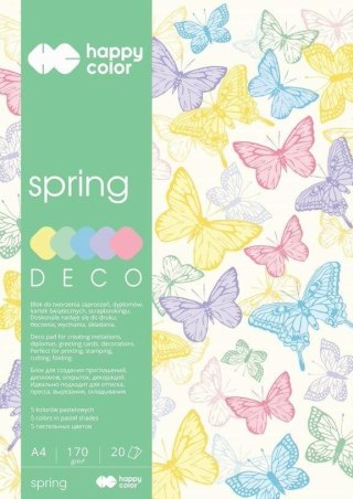 Blok A4/20K Deco Spring 170g HAPPY COLOR