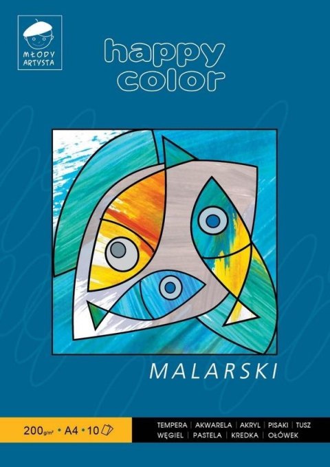 Blok malarski A4/10K 200g Happy Color