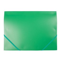 Teczka plastikowa z gumką zielona D.RECT