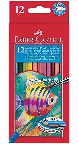 Kredki Rybka z pędzelkiem 12 kolorów FABER CASTELL