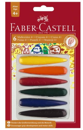 Kredki świecowe 6 kolorów FABER CASTELL