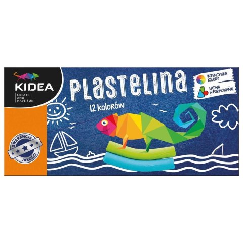 Plastelina 12 kolorów KIDEA