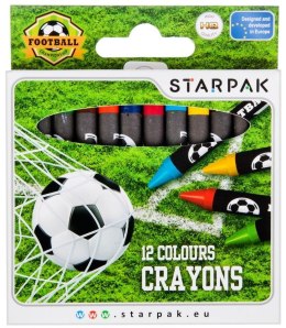 Kredki woskowe 12 kolorów Football