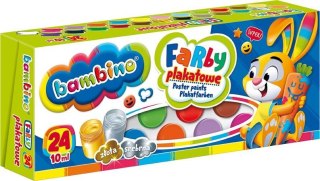 Farby plakatowe 24 kolory 10ml BAMBINO