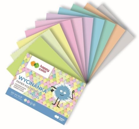 Blok wycinanka Pastel A4/10K 100G HAPPY COLOR