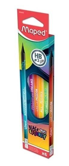 Ołówek z gumką Energy HB 6szt MAPED