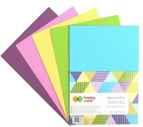 Tektura falista A4/5K mix Pastel HAPPY COLOR Tektura falista A4/5K mix Pastel HAPPY COLOR