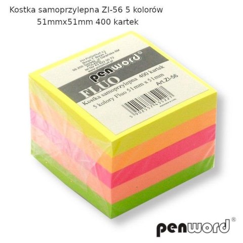 Kostka samoprzylepna fluo 5x5cm