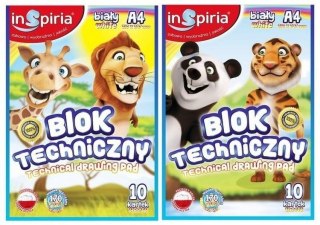 Blok techniczny A4/10K 170g biały (10szt)