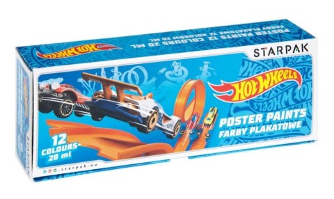 Farby plakatowe Hot Wheels 12 kolorów Farby plakatowe Hot Wheels 12 kolorów