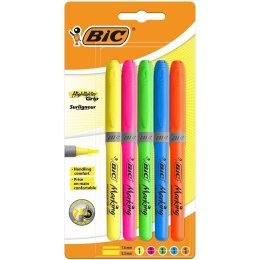 Zakreślacz Highlighter Grip 5 kolorów BIC