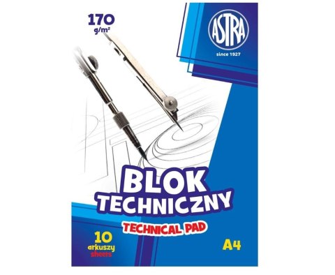 Blok techniczny A4/10K 170g (10szt) ASTRA