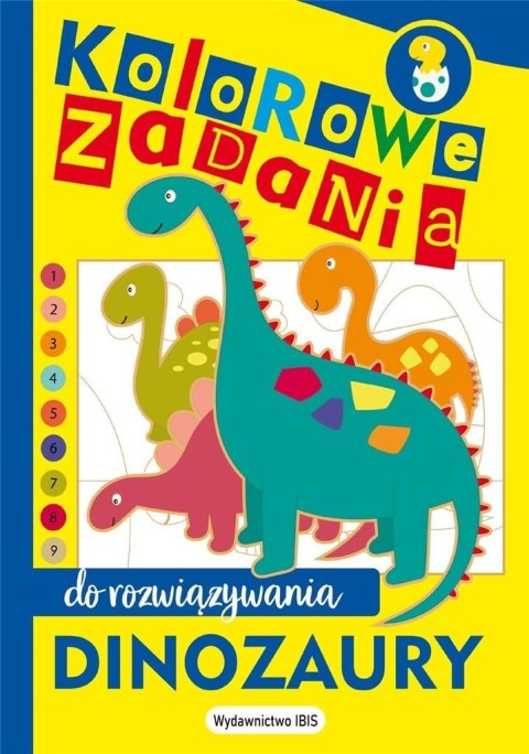 Kolorowe zadania do rozwiązywania. Dinozaury