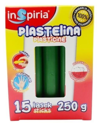 Plastelina ciemna zielona 15 lasek 250g