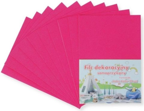 Filc A4 samoprzylepny różowy 20x30cm 10szt Filc A4 samoprzylepny różowy 20x30cm 10szt