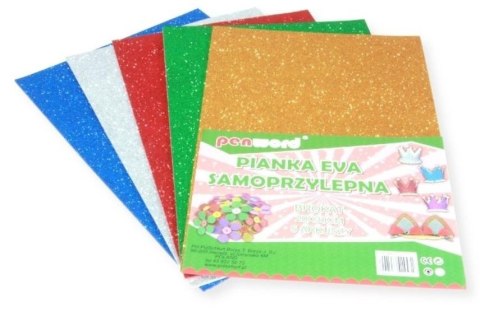 Pianka brokatowa samoprzylepna 20x30cm 5szt Pianka brokatowa samoprzylepna 20x30cm 5szt