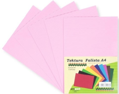 Tektura A4 falista lila 5szt